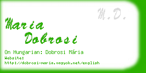 maria dobrosi business card